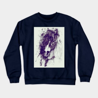 Abstract Horse Head Purple Tones Crewneck Sweatshirt